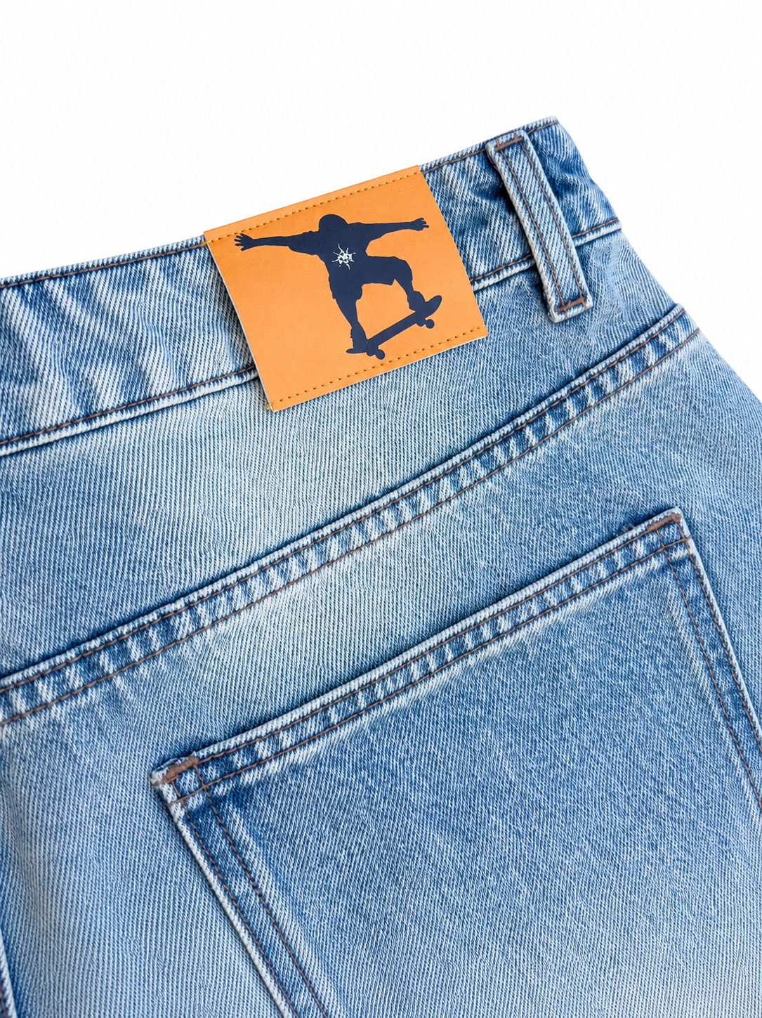 "WASHED BLUE" SKATEBOARD P BAGGY DENIM