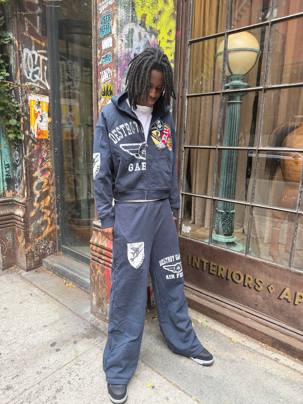Navy "Air Force" Zip-Up