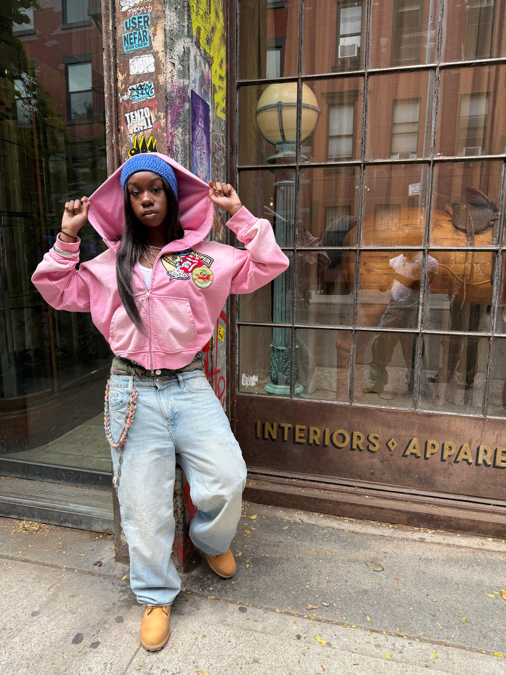 Starburst Pink "Air Force" Zip-Up