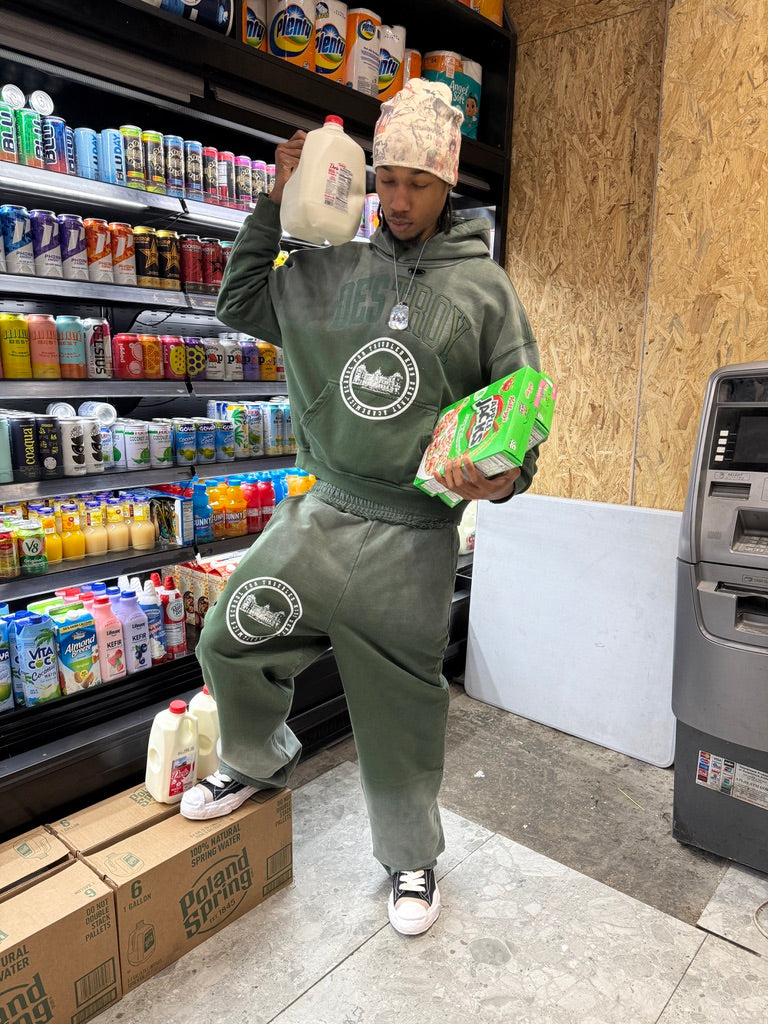 "SAGE GREEN" ACADEMIC SWEATPANTS