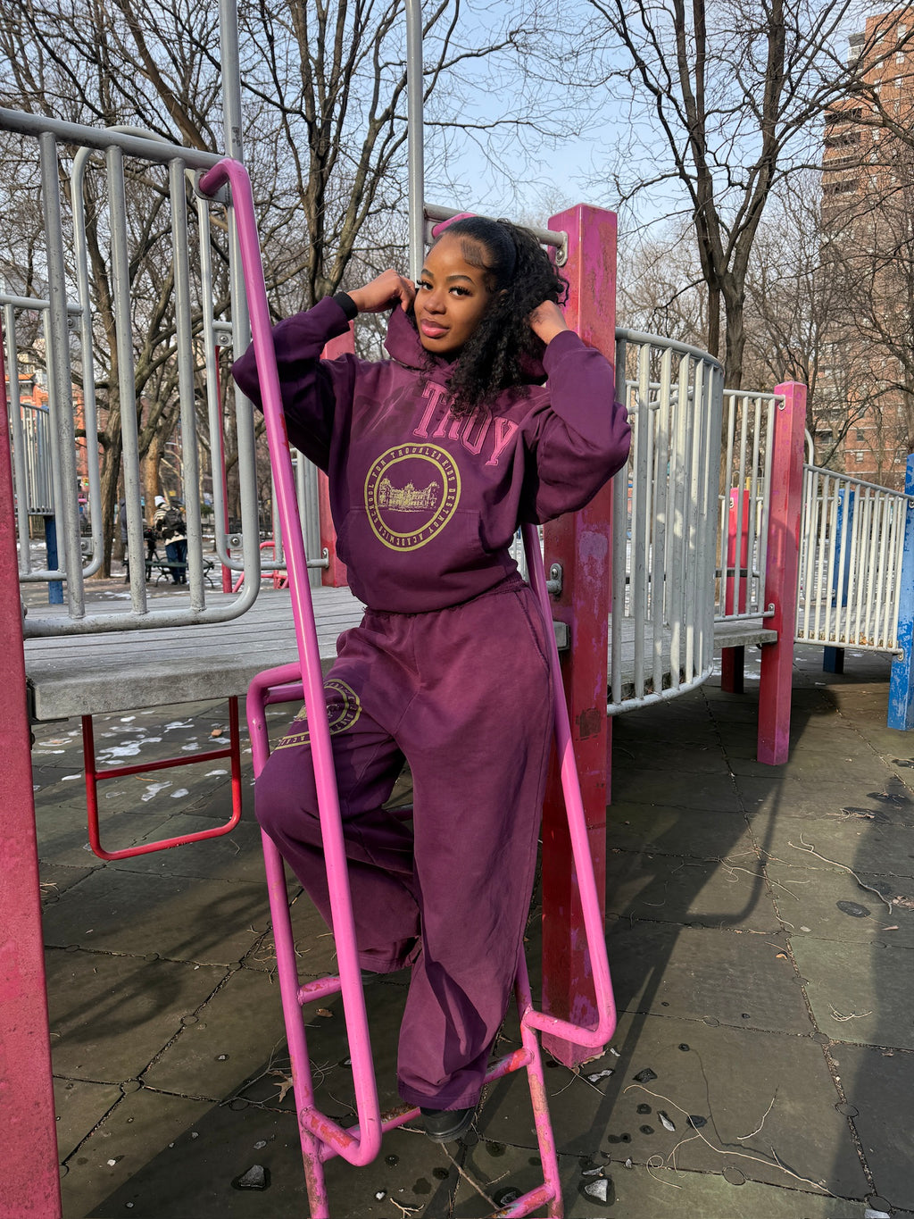 "PURPLE NURPLE" TROUBLED KID HOODIE