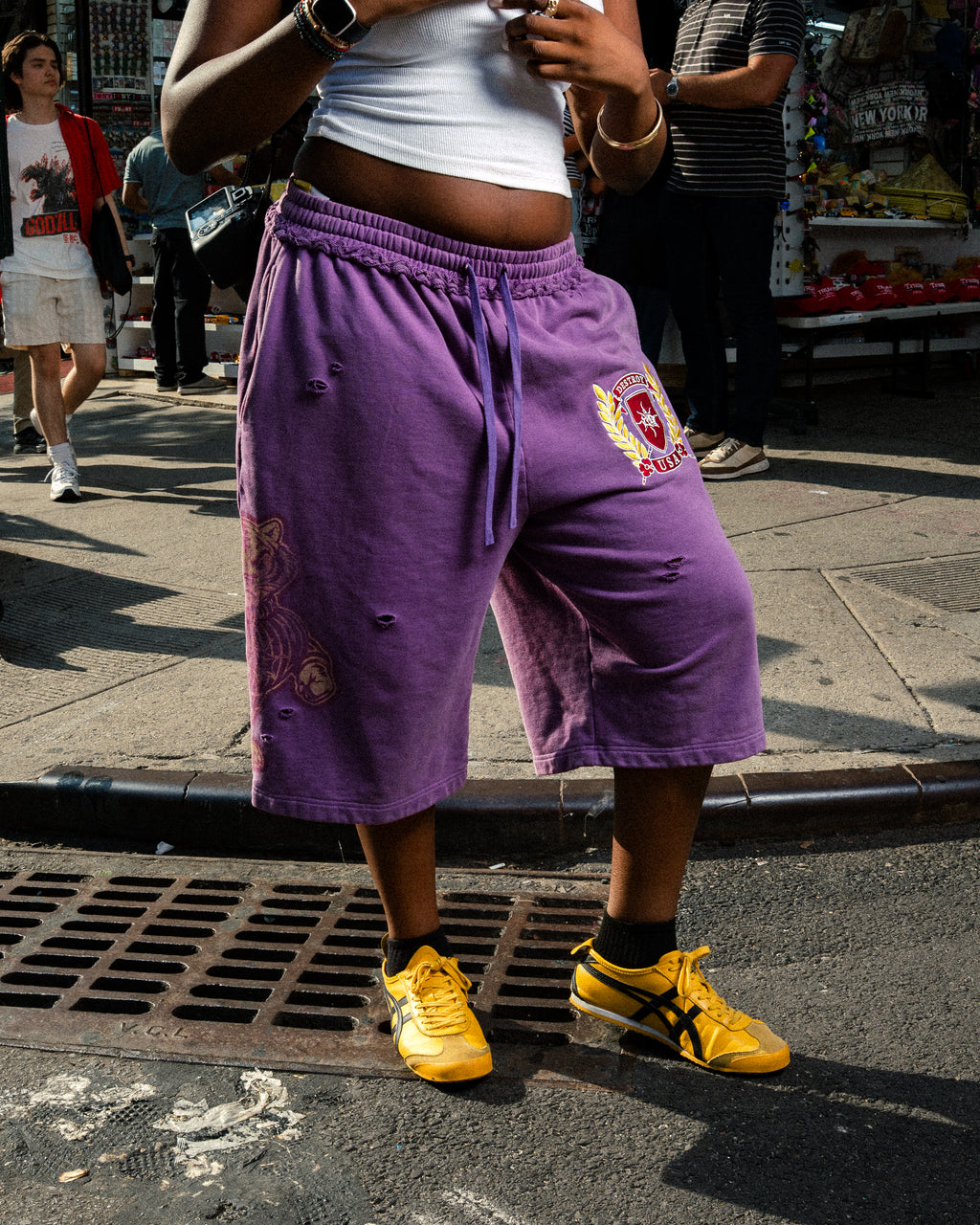 "SCHOOL SPIRIT" LILAC 3/4 SHORTS