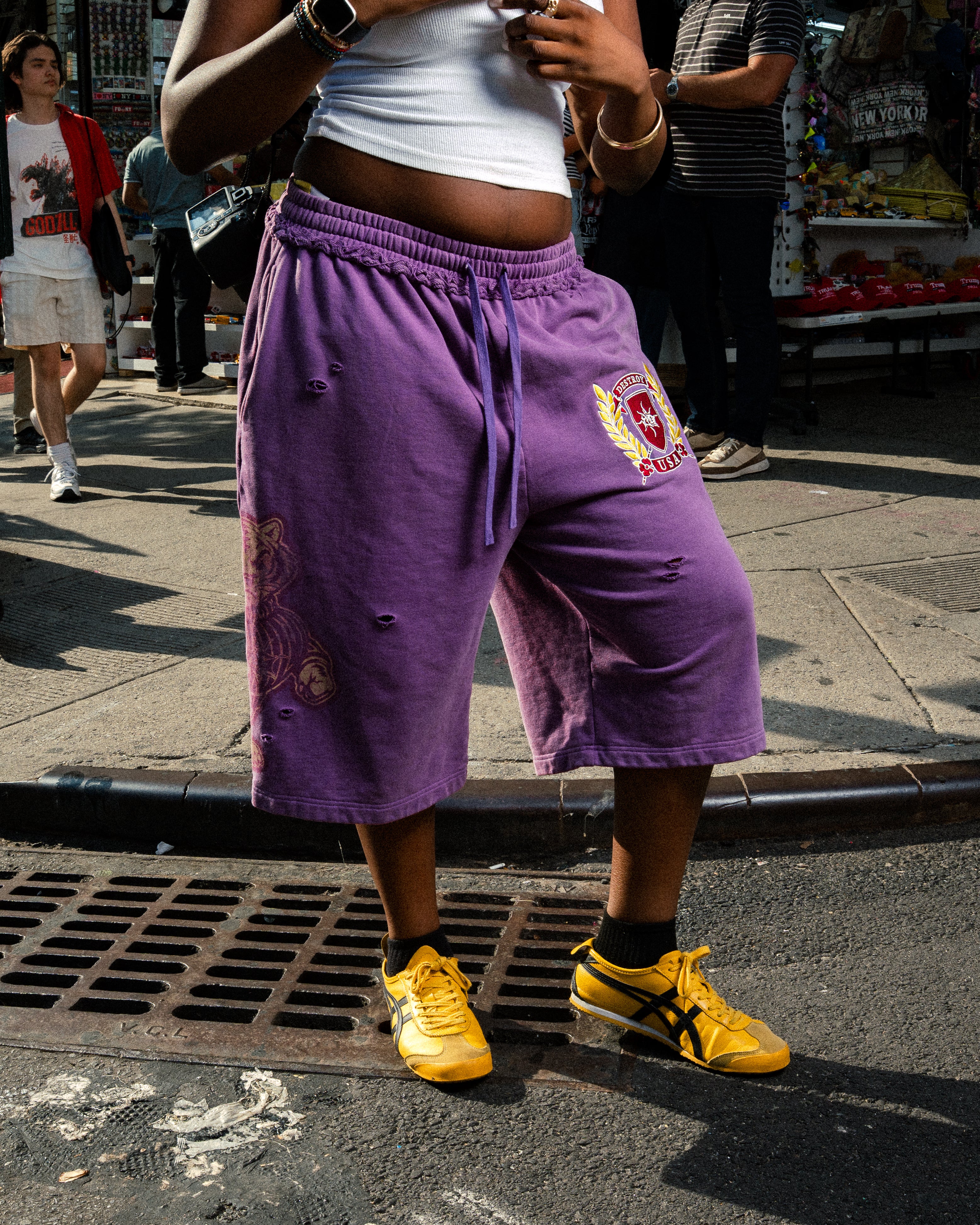 "SCHOOL SPIRIT" LILAC 3/4 SHORTS