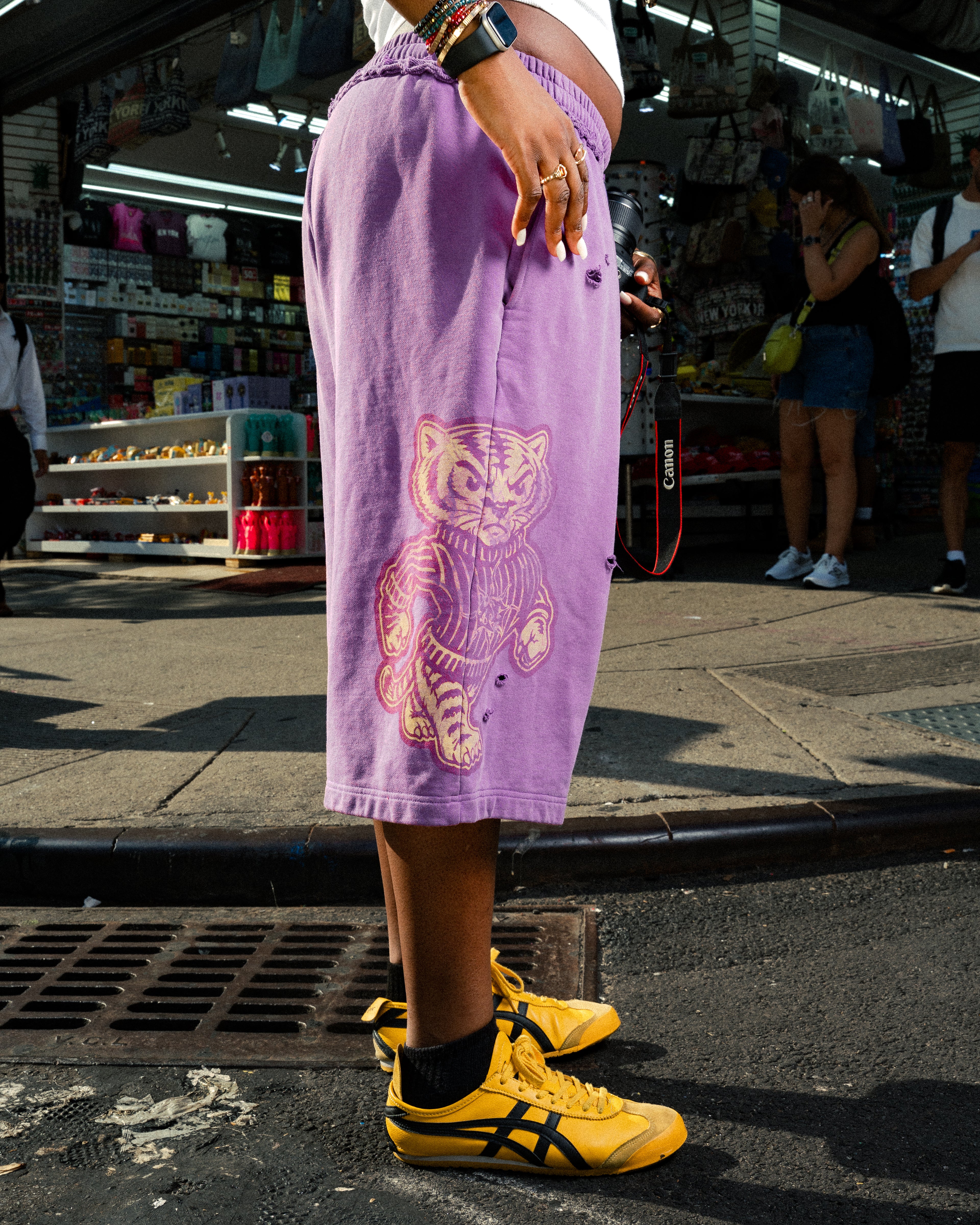 "SCHOOL SPIRIT" LILAC 3/4 SHORTS