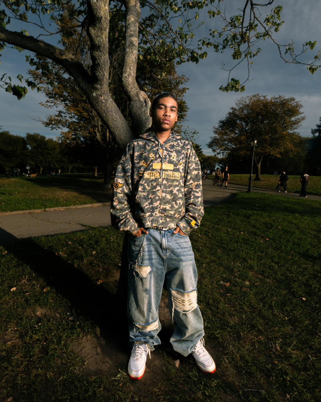 "Government Tested" Camo Zip-Up