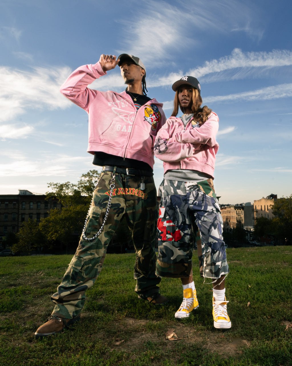 Starburst Pink "Air Force" Zip-Up