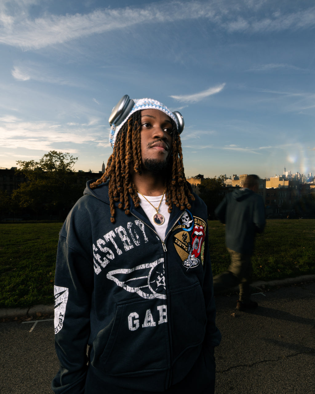 Navy "Air Force" Zip-Up
