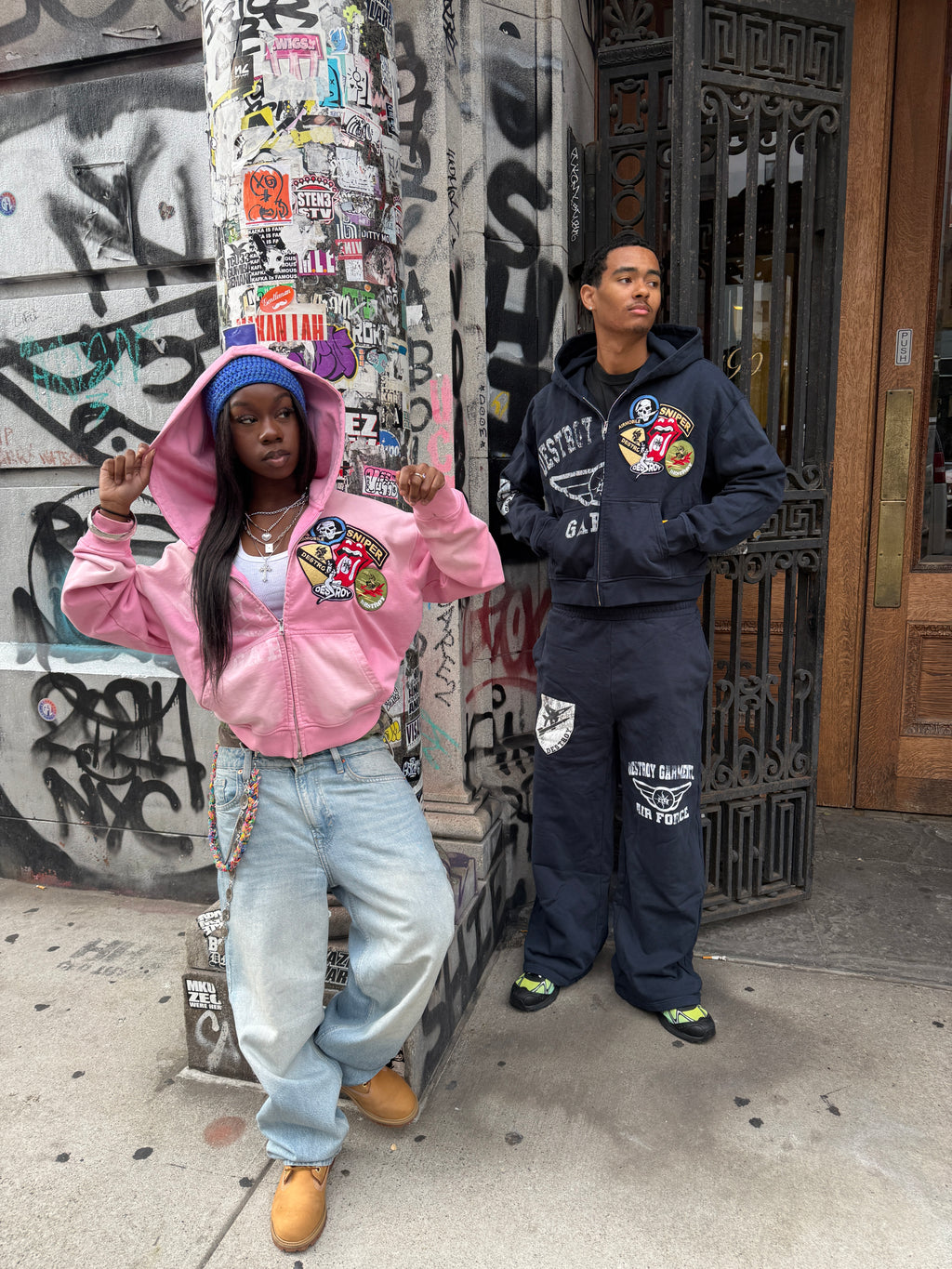Starburst Pink "Air Force" Zip-Up