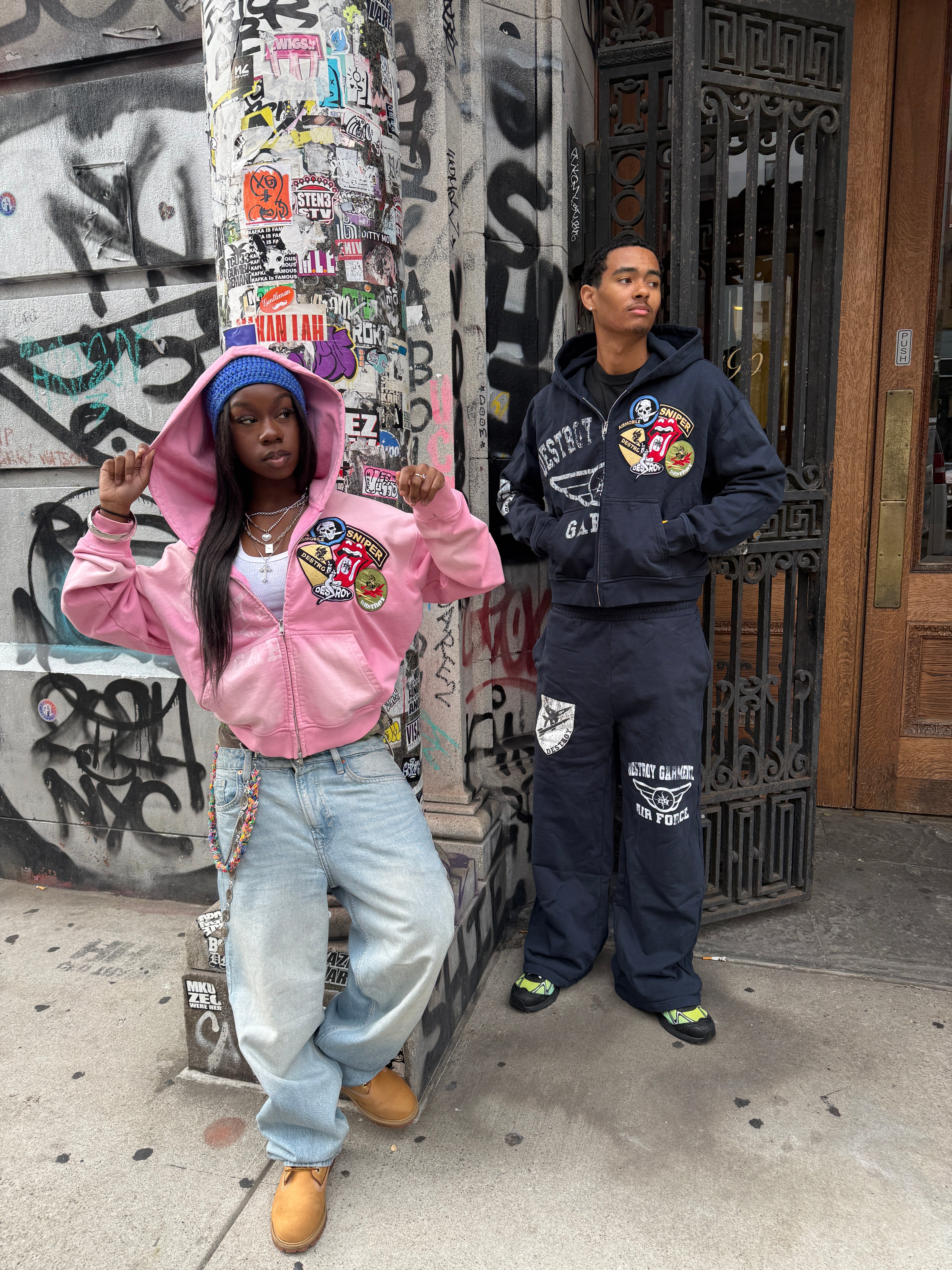 Starburst Pink "Air Force" Zip-Up