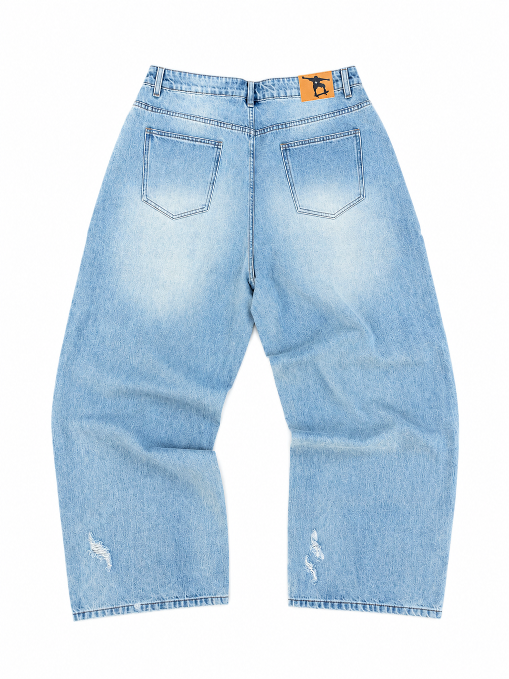 "WASHED BLUE" SKATEBOARD P BAGGY DENIM