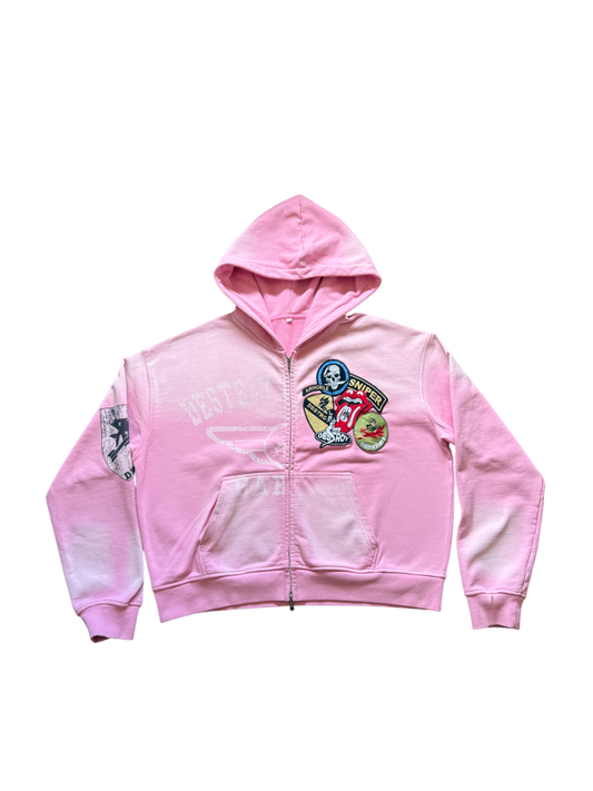 Starburst Pink "Air Force" Zip-Up