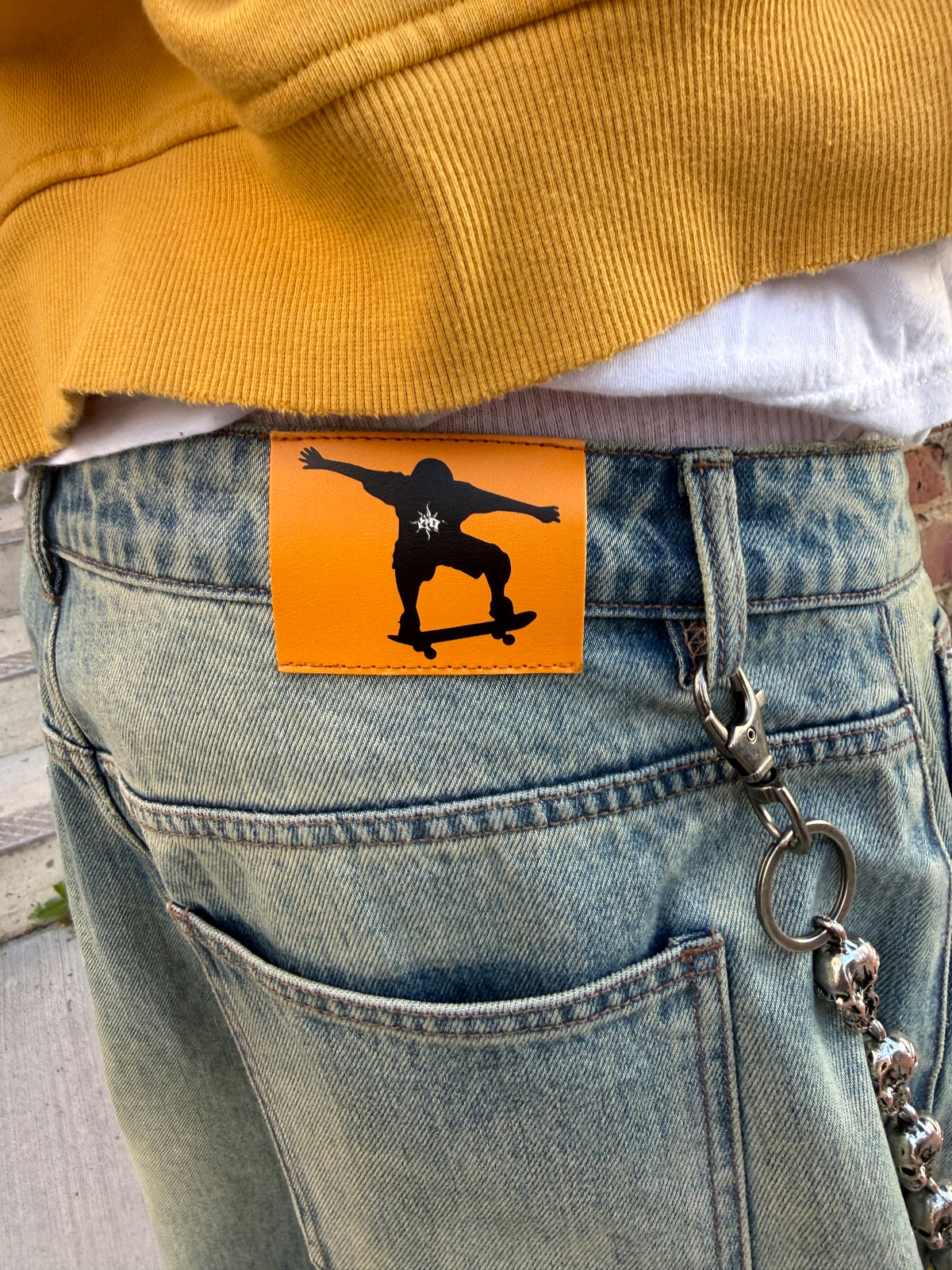 "WASHED BLUE" SKATEBOARD P BAGGY DENIM
