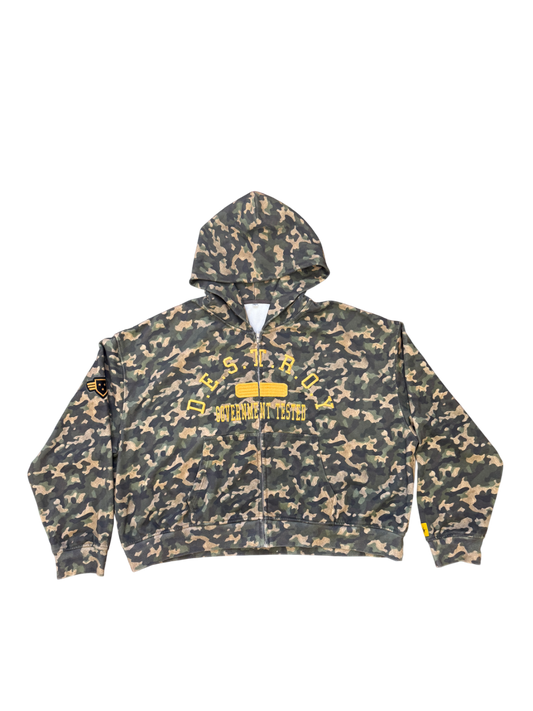"Government Tested" Camo Zip-Up