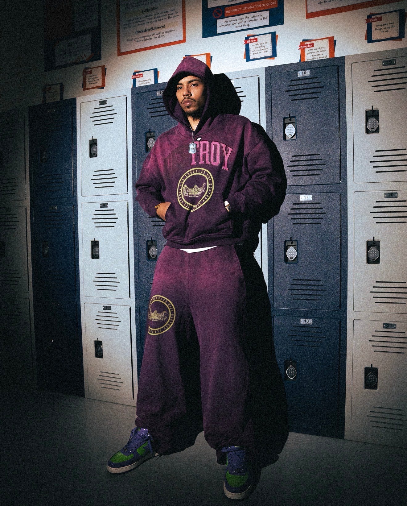 "PURPLE NURPLE" TROUBLED KID HOODIE