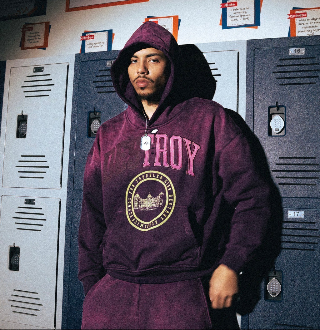 "PURPLE NURPLE" TROUBLED KID HOODIE