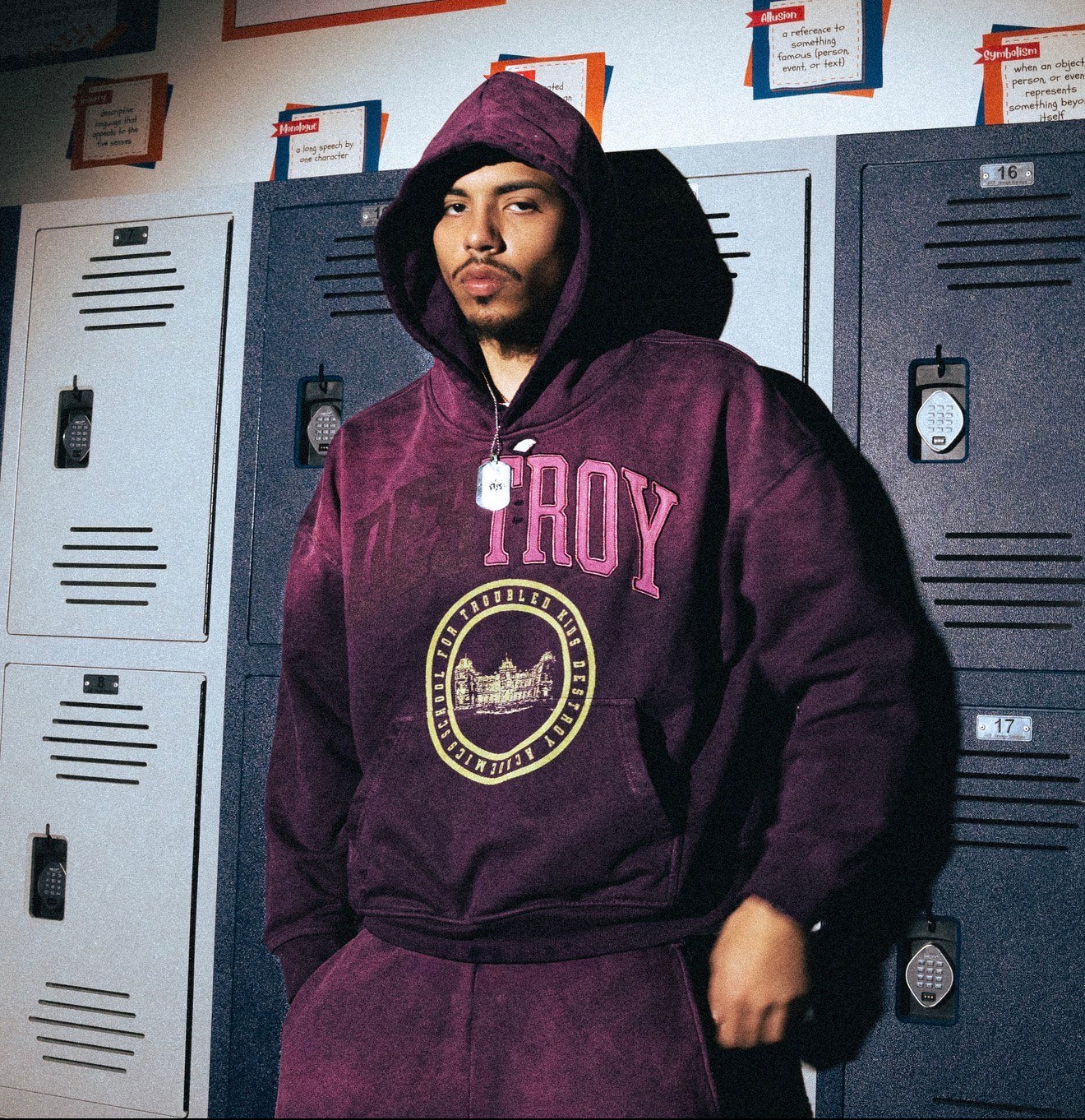 "PURPLE NURPLE" TROUBLED KID HOODIE