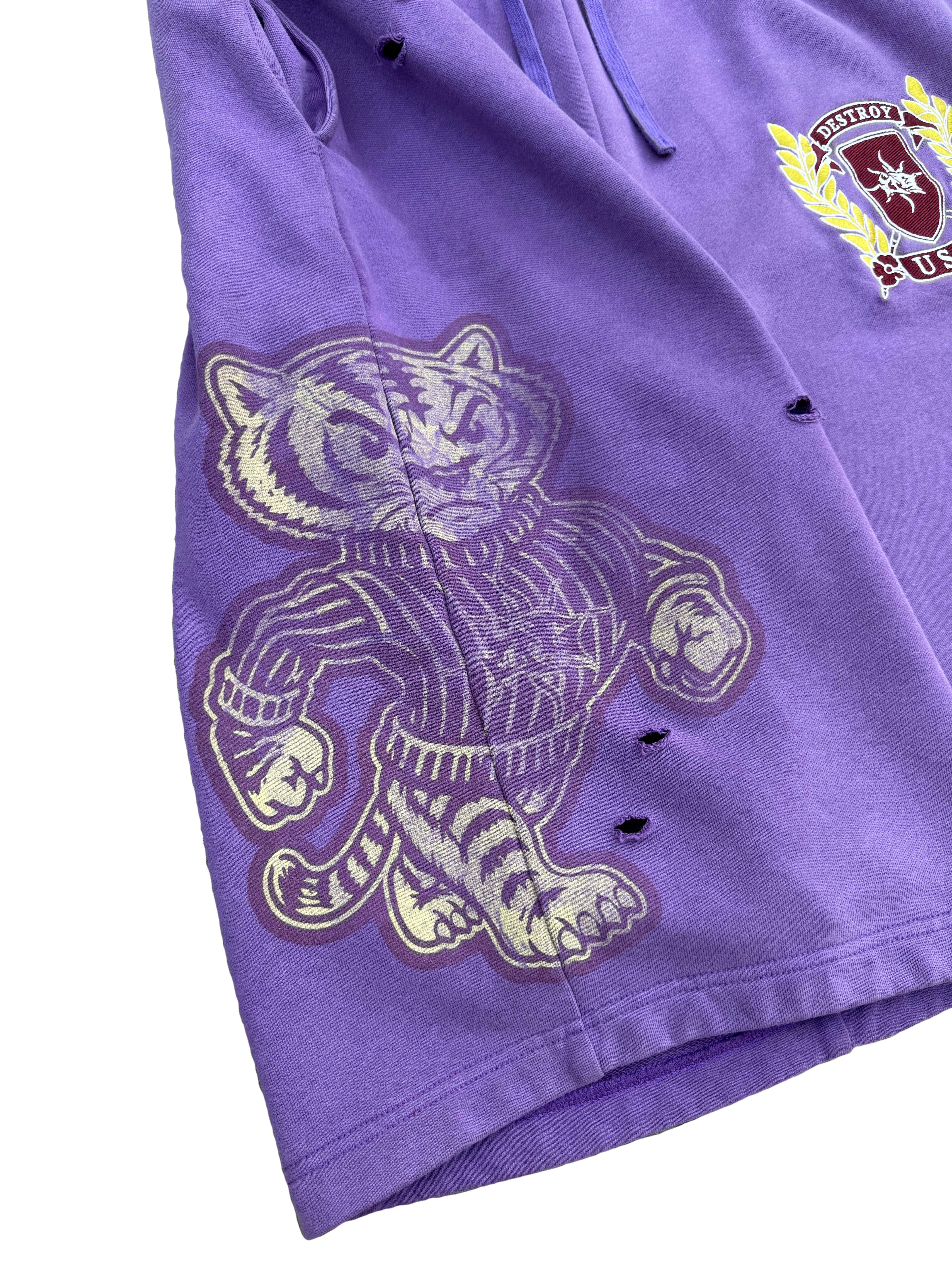 "SCHOOL SPIRIT" LILAC 3/4 SHORTS