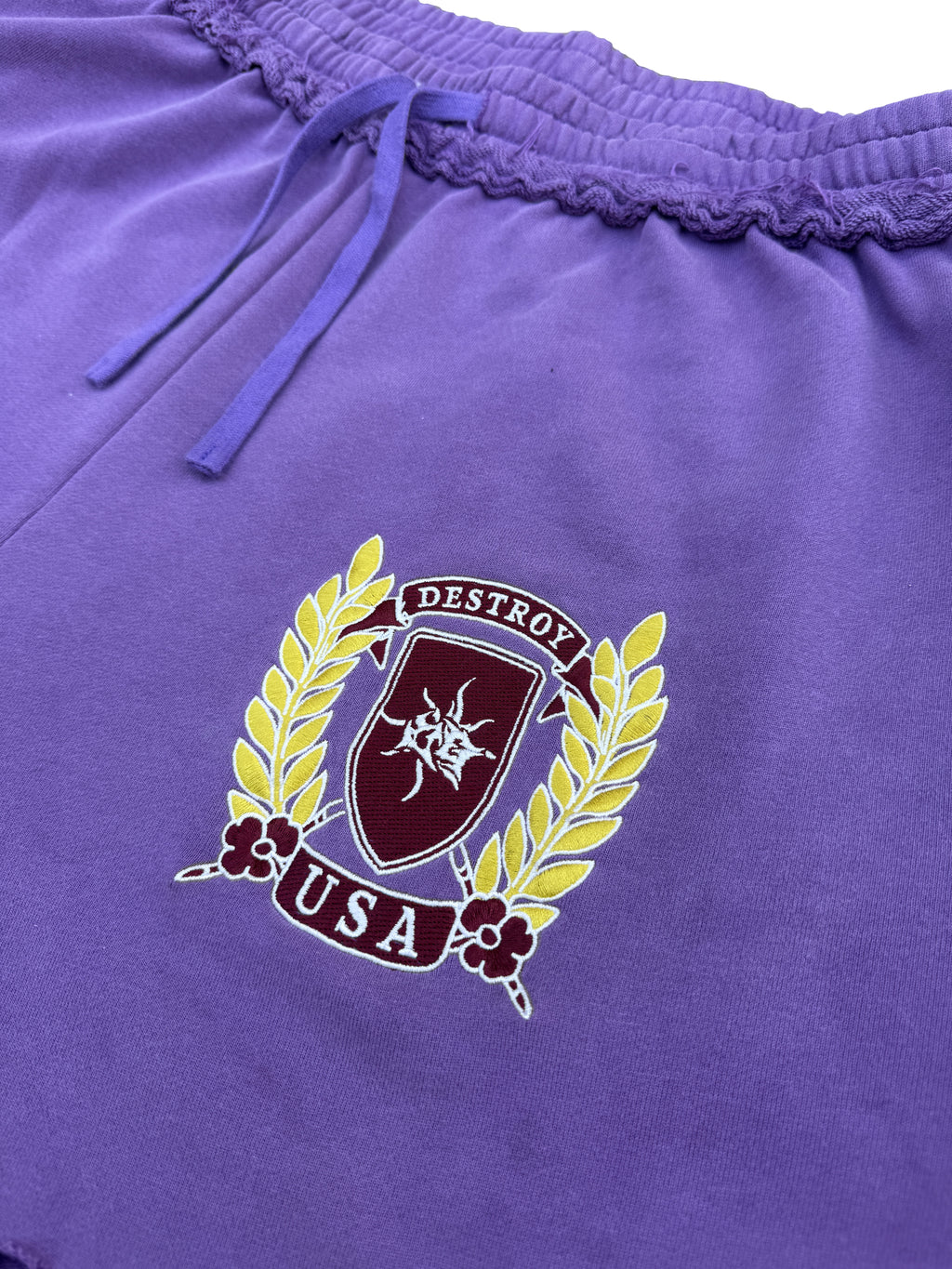 "SCHOOL SPIRIT" LILAC 3/4 SHORTS