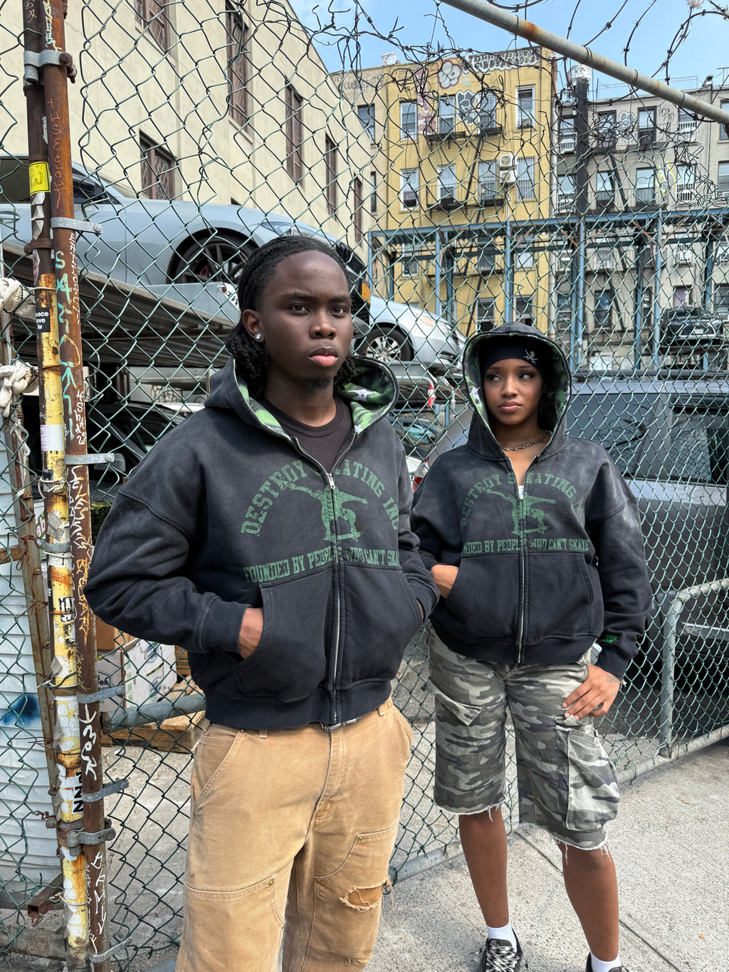"MIDNIGHT GREEN" CANT SKATE ZIP-UP