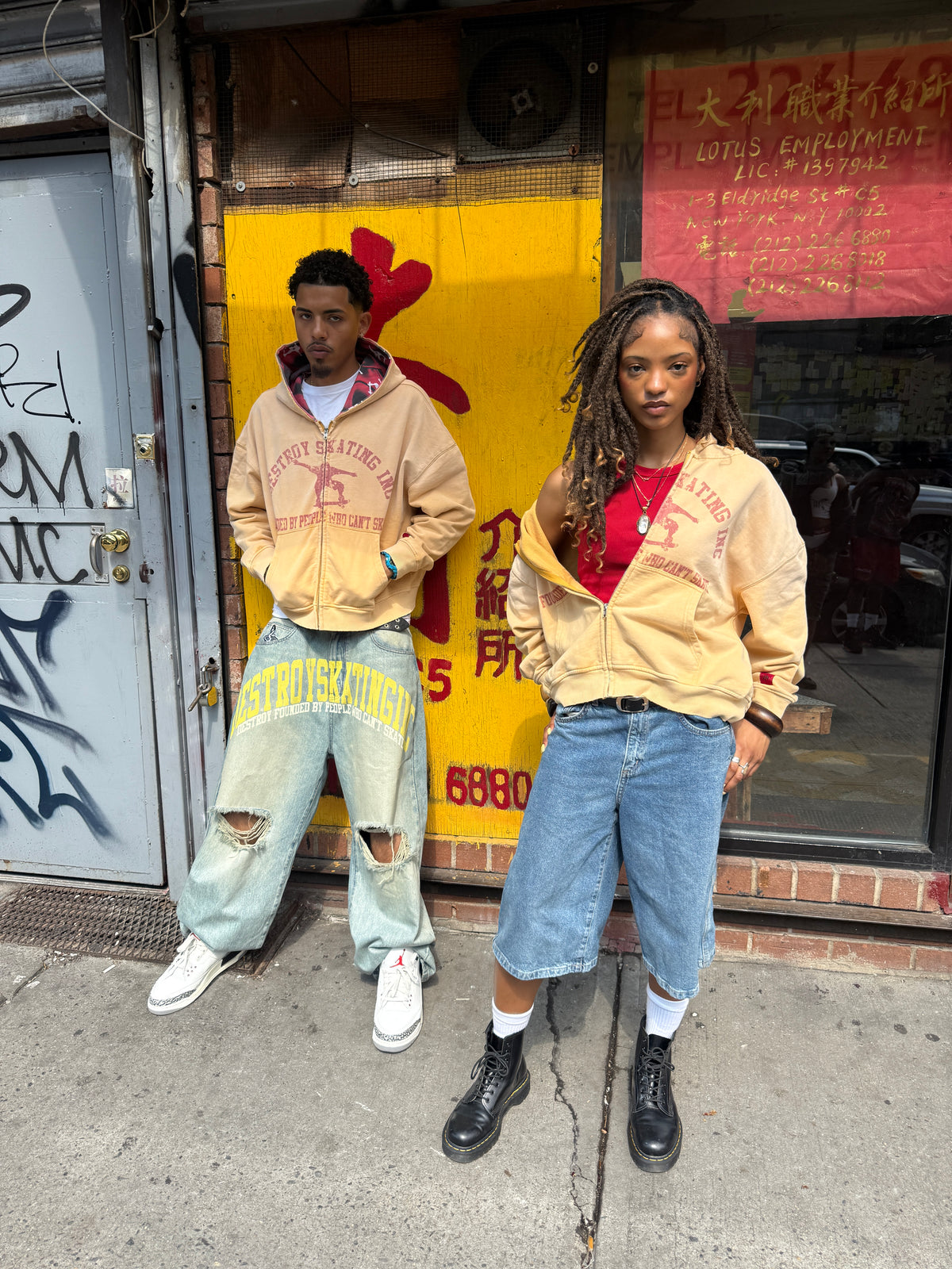 "HONEY YELLOW" CANT SKATE ZIP-UP