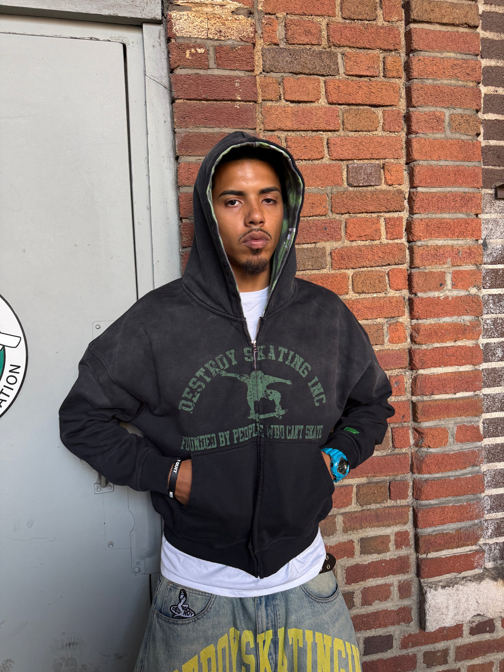 "MIDNIGHT GREEN" CANT SKATE ZIP-UP