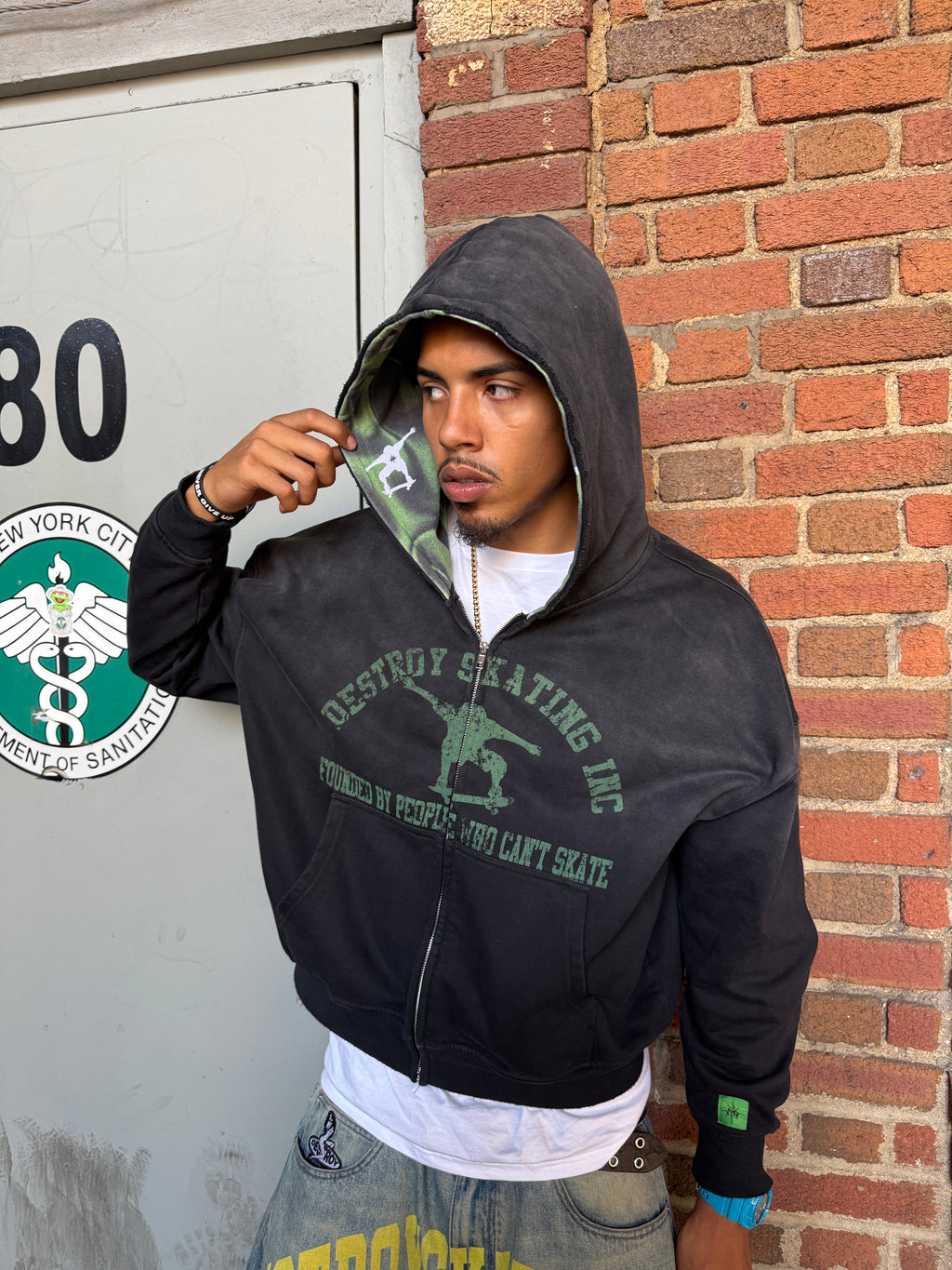 "MIDNIGHT GREEN" CANT SKATE ZIP-UP