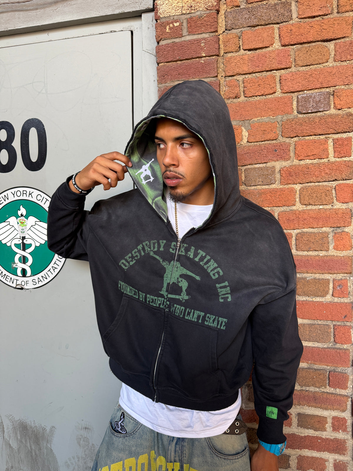 "MIDNIGHT GREEN" CANT SKATE ZIP-UP