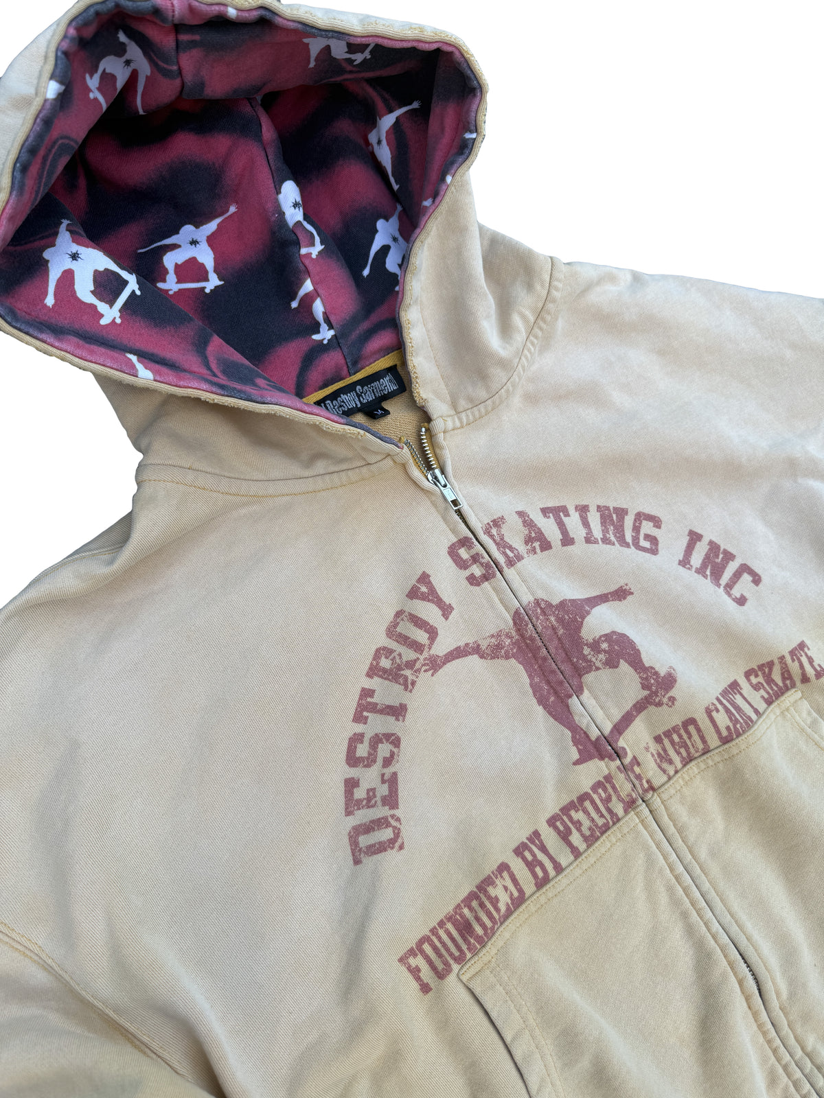 "HONEY YELLOW" CANT SKATE ZIP-UP